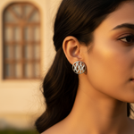 Load image into Gallery viewer, Silver Stud Earrings with Cubic Zirconia | For Women | Gift