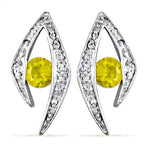 Load image into Gallery viewer, 925 Silver Yellow Gemstone Earrings | For Women | Daily Wear