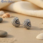 Load image into Gallery viewer, Silver Stud Earrings with Blue Gemstones for Women | Daily Wear