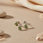 Load image into Gallery viewer, 925 Silver Peridot Drop Earrings for Women | Green Gemstone Jewelry