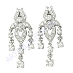Load image into Gallery viewer, Silver Cubic Zirconia Dangle Earrings for Women | Dazzling Jewelry