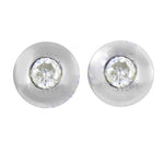 Load image into Gallery viewer, Silver Stud Earrings with White Gemstones | Daily Wear Jewelry