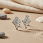 Load image into Gallery viewer, Silver Diamond Stud Earrings for Women | Fine Jewelry Gift