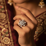 Load image into Gallery viewer, Silver Diamond Cluster Stud Earrings for Women | Gift Jewelry