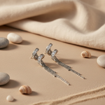 Load image into Gallery viewer, 925 Silver Chain Dangle Earrings for Women | Party Jewelry
