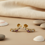 Load image into Gallery viewer, gold plating Ruby & Diamond Earrings | Luxury Jewelry for Women