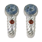 Load image into Gallery viewer, 925 Silver Blue Stone Earrings | Statement Jewelry for Women