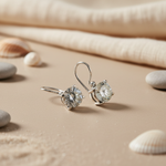 Load image into Gallery viewer, Silver Cubic Zirconia Leverback Earrings for Women | Gift