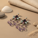 Load image into Gallery viewer, Amethyst Dangle Earrings for Women | Gemstone Jewelry
