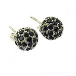 Load image into Gallery viewer, 925 Silver Black Sapphire Stud Earrings for Women | Gift