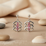 Load image into Gallery viewer, 925 Silver Pink Gemstone Drop Earrings for Women | Gift