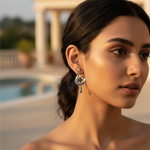 Load image into Gallery viewer, 925 Silver Sapphire Flower Stud Earrings for Women | Gift