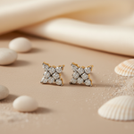 Load image into Gallery viewer, Diamond Stud Earrings | gold plating Finish | Women's Gift