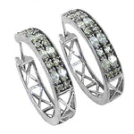 Load image into Gallery viewer, 925 Silver Green Gemstone Hoop Earrings for Women | Gift