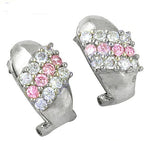 Load image into Gallery viewer, Silver Cubic Zirconia Hoop Earrings for Women | Gift Jewelry