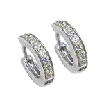 Load image into Gallery viewer, Silver Cubic Zirconia Hoop Earrings for Women | Gift Jewelry