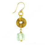 Load image into Gallery viewer, gold plating Green Stone Dangle Earrings for Women | Daily Wear Jewelry