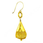 Load image into Gallery viewer, gold plating Teardrop Earrings with Citrine Stone | Dangle Earrings for Women
