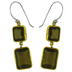 Load image into Gallery viewer, gold plating Plated Smokey Quartz Drop Earrings for Women | Gift