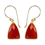 Load image into Gallery viewer, gold plating Carnelian Earrings | Gemstone Jewelry | Gift for Her
