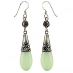 Load image into Gallery viewer, 925 Silver Teardrop Earrings with Gemstone | Women's Jewelry