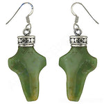 Load image into Gallery viewer, Green Jade Drop Earrings | 925 Sterling Silver | Gift for Her
