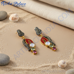 Load image into Gallery viewer, gold plating Dangle Earrings with Multicolor Gemstones | Luxury Earrings