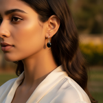 Load image into Gallery viewer, 925 Silver Black Onyx Drop Earrings for Women | Dangle Earrings