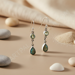 Load image into Gallery viewer, 925 Silver Labradorite Drop Earrings for Women | Dangle Earrings