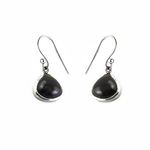 Load image into Gallery viewer, Black Pearl Teardrop Earrings | Sterling Silver | For Women