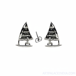 Load image into Gallery viewer, Silver Sailboat Stud Earrings for Women | Fashion Jewelry