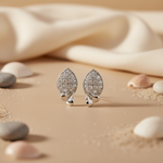 Load image into Gallery viewer, 925 Silver Stud Earrings for Women | Daily Wear Leaf Design