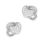 Load image into Gallery viewer, Silver Heart Stud Earrings for Women | Dainty Daily Jewelry
