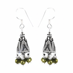 Load image into Gallery viewer, 925 Silver Green Gemstone Dangle Earrings for Women | Gift