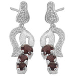 Load image into Gallery viewer, 925 Silver Garnet Dangle Earrings for Women | Gift Jewelry