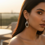 Load image into Gallery viewer, 925 Silver Brown Gemstone Drop Earrings for Women | Gift