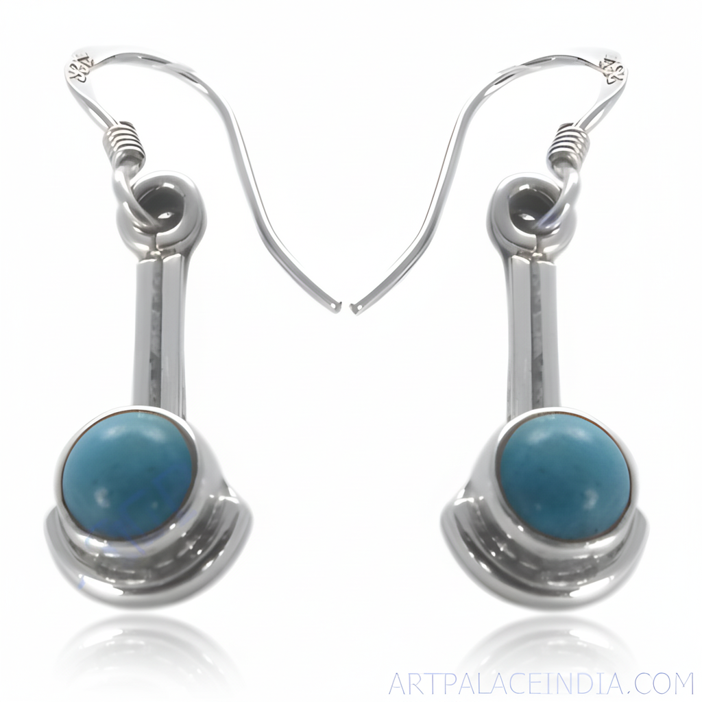 925 sterling silver turquoise earrings for women | dangle jewelry