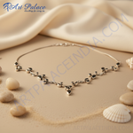 Load image into Gallery viewer, 925 Silver Black Gemstone Necklace for Women | Elegant Jewelry