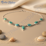 Load image into Gallery viewer, 925 Silver Turquoise Necklace for Women | Gemstone Jewelry