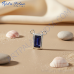 Load image into Gallery viewer, 925 Silver Blue Stone Pendant Necklace for Women | Daily Wear