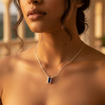 Load image into Gallery viewer, 925 Silver Blue Stone Pendant Necklace for Women | Daily Wear