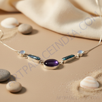Load image into Gallery viewer, 925 Silver Gemstone Necklace | Statement Jewelry for Women
