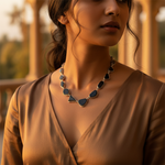 Load image into Gallery viewer, 925 Silver Onyx Stone Necklace for Women | Statement Jewelry