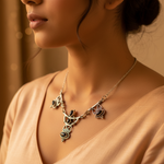 Load image into Gallery viewer, 925 Silver Onyx Stone Necklace for Women | Fashion Jewelry