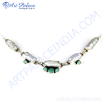 Load image into Gallery viewer, 925 sterling silver necklace featuring freshwater pearls and turquoise accents.