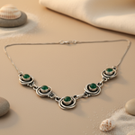 Load image into Gallery viewer, 925 Sterling Silver Green Gemstone Necklace for Women | Gift Jewelry