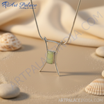 Load image into Gallery viewer, 925 Silver Jade Pendant Necklace for Women | Minimalist Jewelry