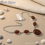 Load image into Gallery viewer, 925 Silver Carnelian Stone Necklace for Women | Gift Jewelry