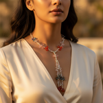 Load image into Gallery viewer, Gemstone Flower Necklace for Women | Colorful Beaded Jewelry
