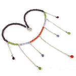 Load image into Gallery viewer, Garnet & Gemstone Beaded Anklet for Women | Delicate Anklet